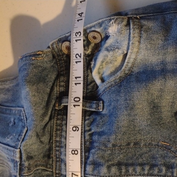 KANCAN Distressed denim shorts overalls - Picture 14 of 14